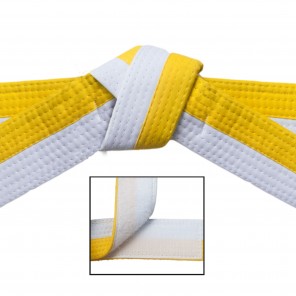 Half White With Half Yellow Hook & Loop Belts