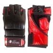 Black/Red Leather Fight Gloves