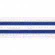 White Belts With Double Blue Stripes