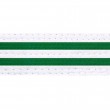 White Belts With Double Green Stripes