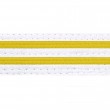 White Belts With Double Yellow Stripes