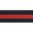 Black With Red Stripe Belt Keychain