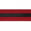 Red With Black Stripe Belt Keychain