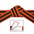 Orange Hook & Loop Belts With Black Stripes