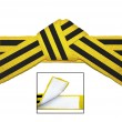 Yellow Hook & Loop Belts With Black Stripes